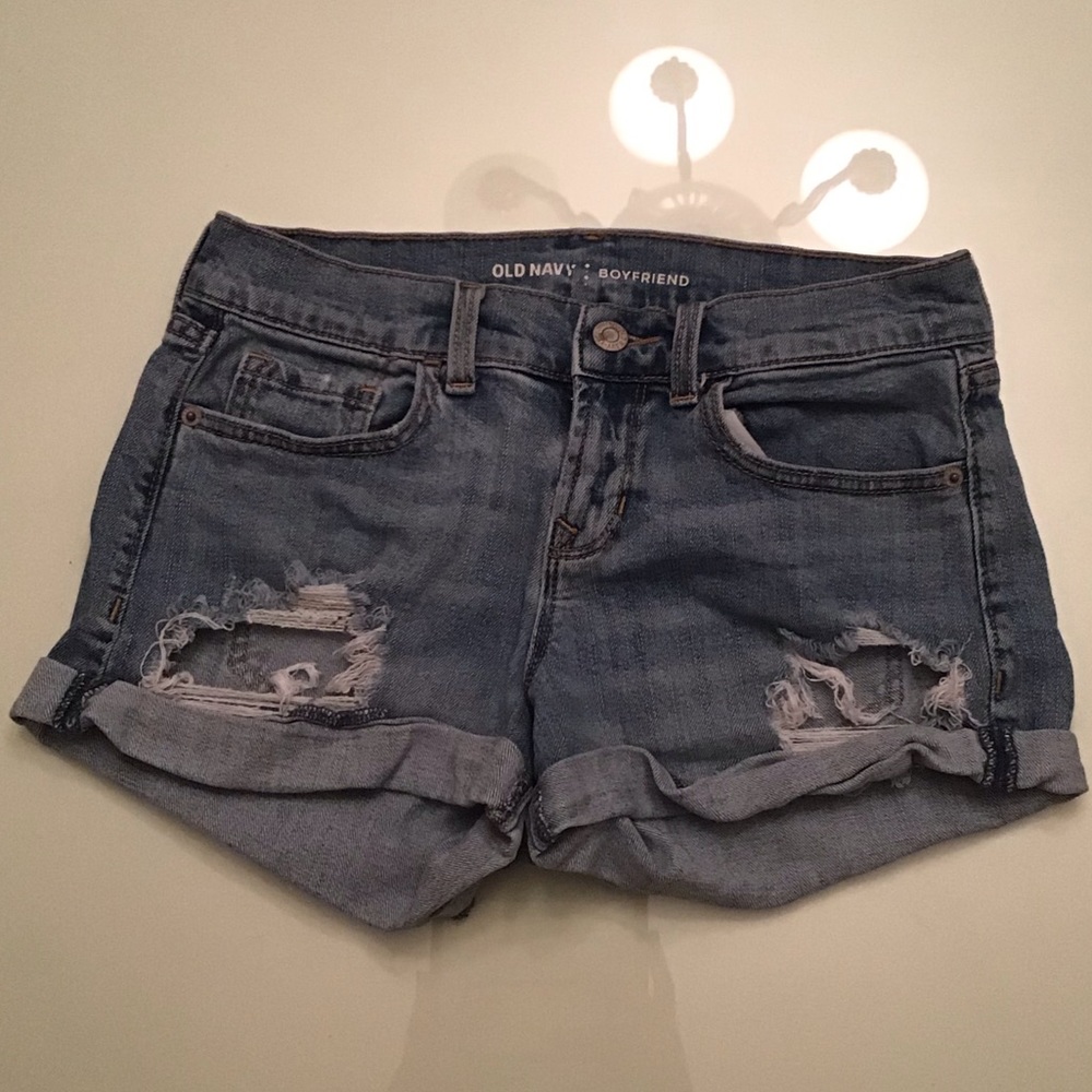 Ripped Jean Shorts
